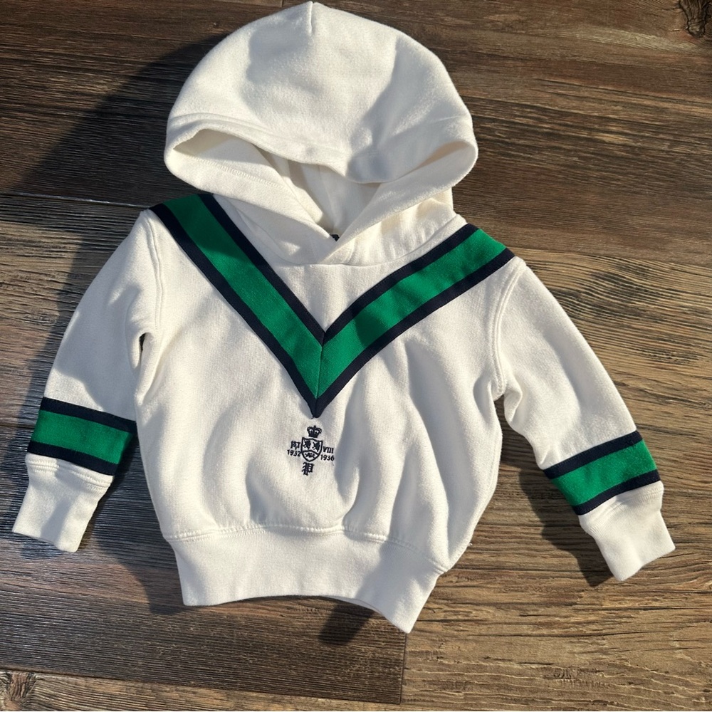 POLO Ralph Lauren US open cricket striped pullover hoodie toddler 2 / 2T shirt